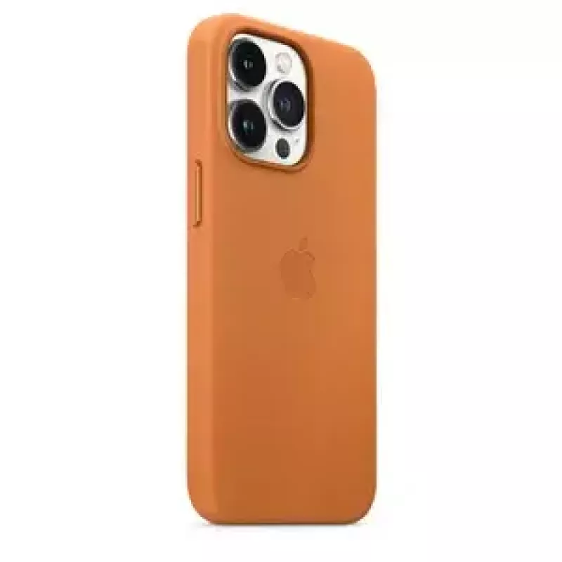 Leather MagSafe Cover for iPhone 13 Pro by Apple — Brown/Gold, for 6.1 inch