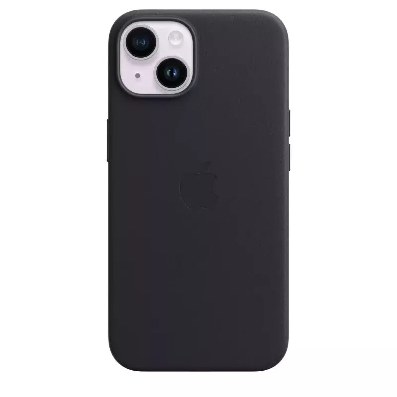 Cover Apple iPhone 14 Leather Case with MagSafe Midnight Black