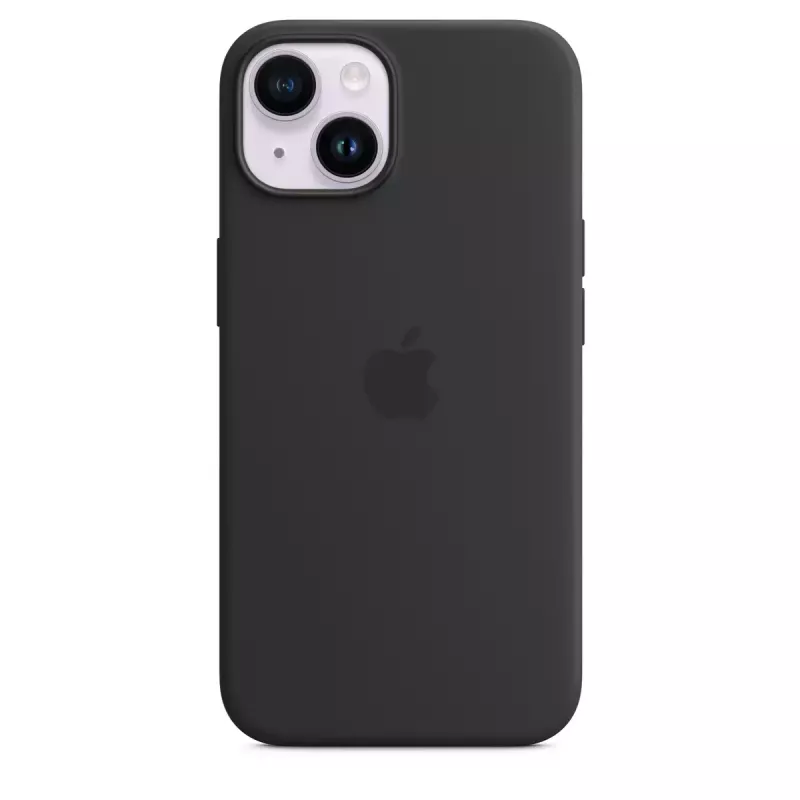 Silicone Case with MagSafe for iPhone 14 by Apple — Microfibre/Silicone, 6.1 inch (Midnight)