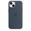 Silicone Case Cover Apple iPhone 14 MagSafe Storm Blue