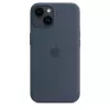 Silicone Case Cover Apple iPhone 14 MagSafe Storm Blue