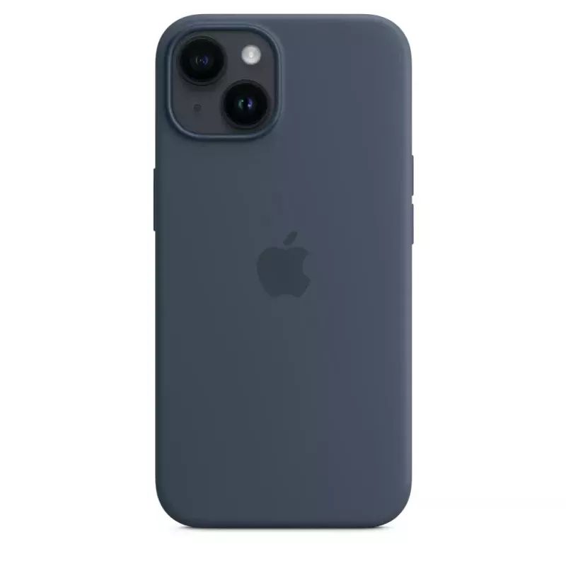 Silicone Case Cover Apple iPhone 14 MagSafe Storm Blue