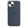 Silicone Case Cover Apple iPhone 14 MagSafe Storm Blue