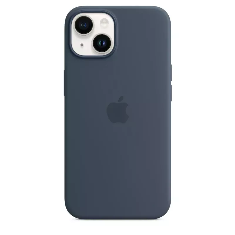 Silicone Case Cover Apple iPhone 14 MagSafe Storm Blue