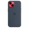 Silicone Case Cover Apple iPhone 14 MagSafe Storm Blue