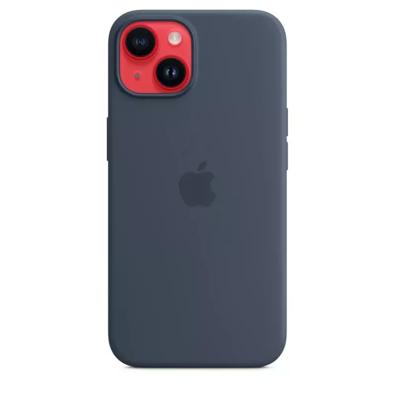 Silicone Case Cover Apple iPhone 14 MagSafe Storm Blue