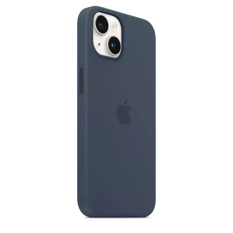 Silicone Case Cover Apple iPhone 14 MagSafe Storm Blue