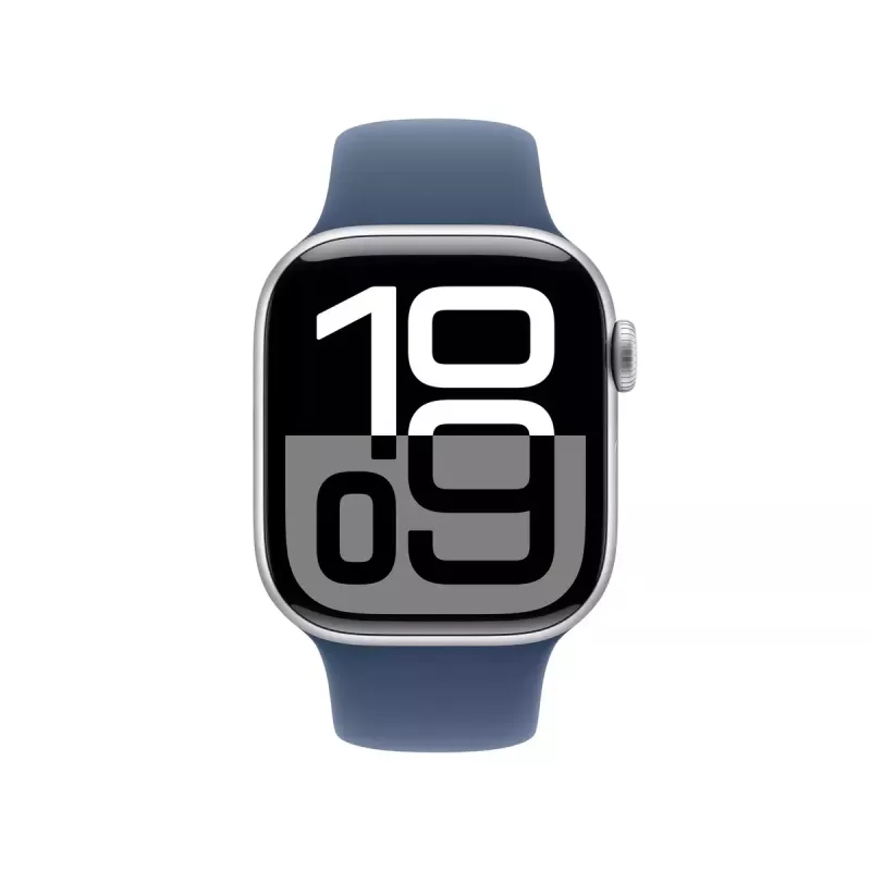 Smartwatch Apple Watch Series 10 GPS 42mm Silver Aluminium Case Denim Sport Band Blue M/L