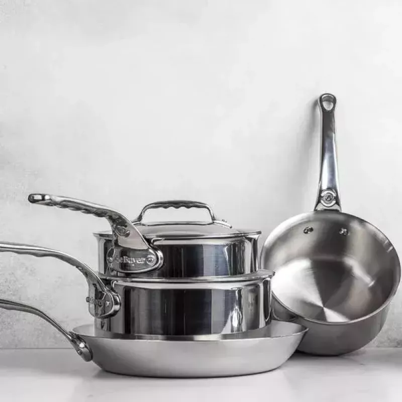 Round Stainless Steel Pot de Buyer Affinity 3.4 L
