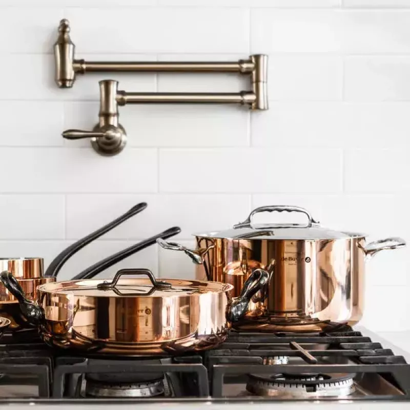 de Buyer Prima Matera Copper Pot 8 L Stainless Steel 27.9 cm