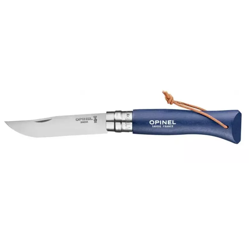Slip joint knife Opinel N°08 Camper/scout Blue Blade length 8.5 cm