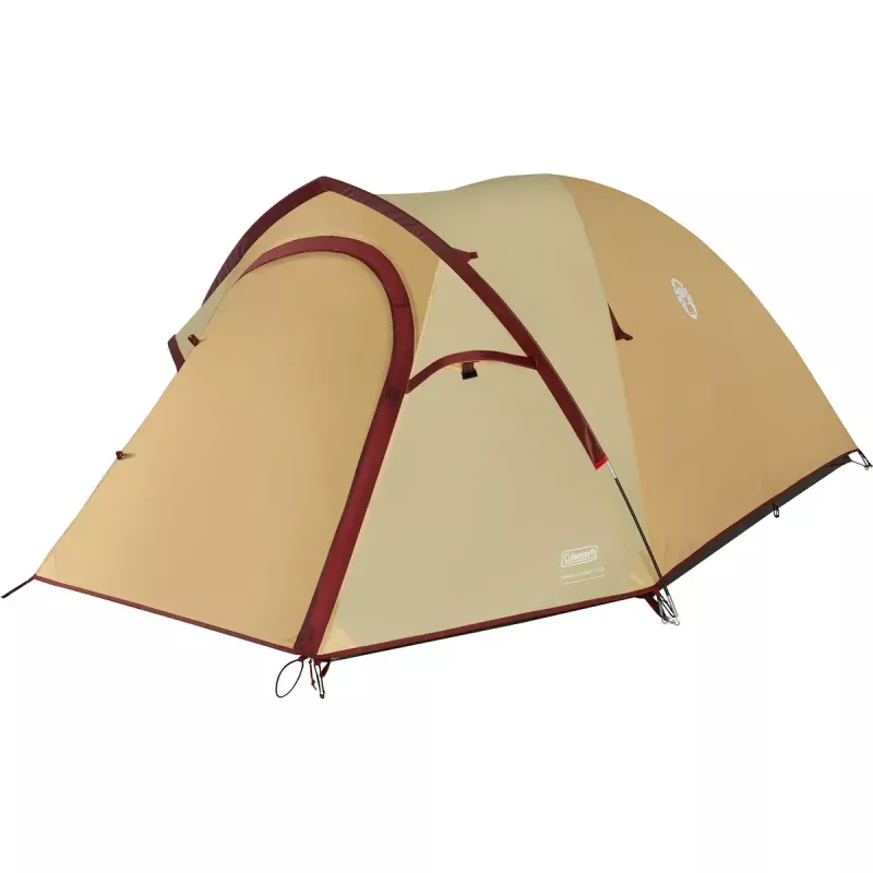 Tent COLEMAN Darwin 3 Plus Summer — 3‑person, summer model, beige/dark red