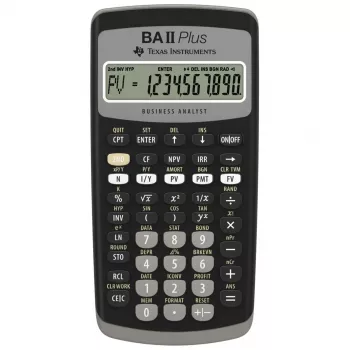Financial Calculator Texas Instruments BA-II Plus Pocket Black