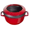 Fondue set Staub 18 cm Cherry, round 0.25 L, 187×100 mm, 4.6 kg