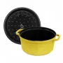 Cast Iron Round La Cocotte 26 cm, Staub, Citron — enameled Dutch oven, oven-safe