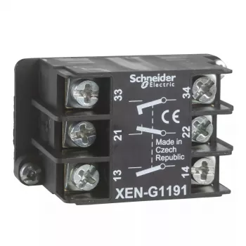 Auxiliary contact Schneider Electric XENG1191, black, auxiliary contact module