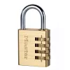 Combination lock MASTER LOCK 40mm brass finish self storage