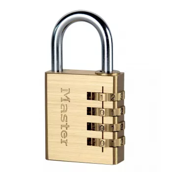 Combination lock MASTER LOCK 40mm brass finish self storage