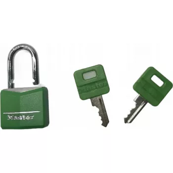 Padlock MASTERLOCK 30 mm wide covered solid aluminium body, assorted colours