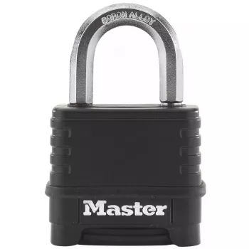 Padlock MASTER LOCK M178EURD 57mm wide Excell zinc body set-your-own combination black