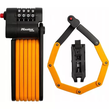 Combination Folding Bike Lock MASTERLOCK 8336EURDPRO — durable folding design, combination code