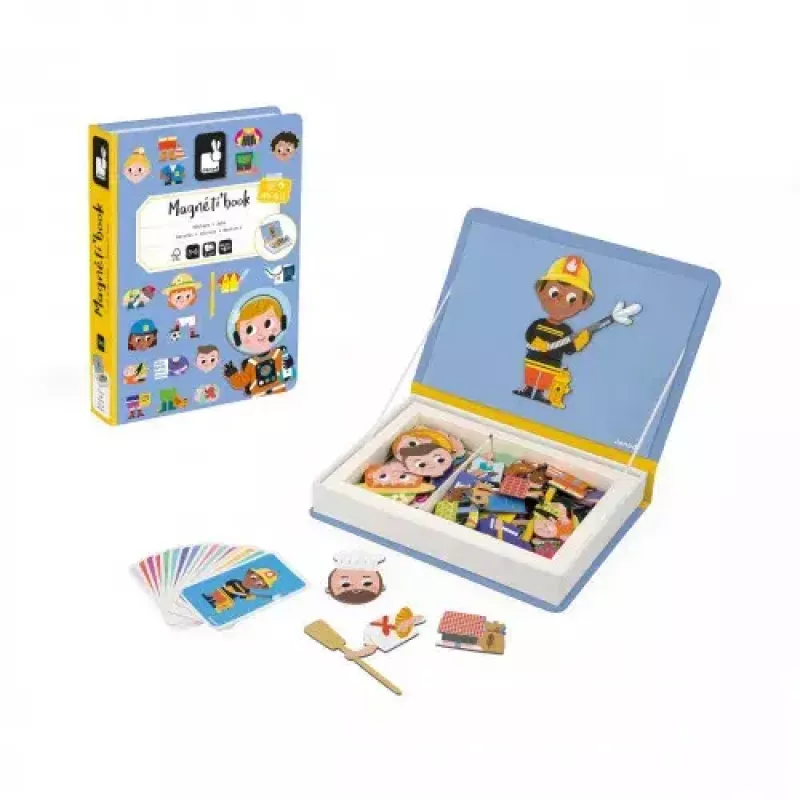 JANOD Magnetibook Jobs Recommended age 3 to 6 years Cardboard Blue