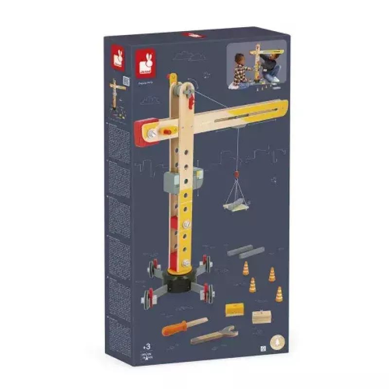 JANOD Large Crane Multicolour Beech Wood 3-8 Years