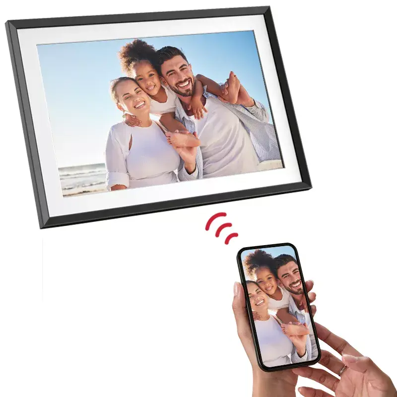 Digital Photo Frame AgfaPhoto APF1000WIFI 10 inch (25.4 cm) IPS 1280x800 Touchscreen Wi‑Fi 32GB MicroSD USB‑C Black