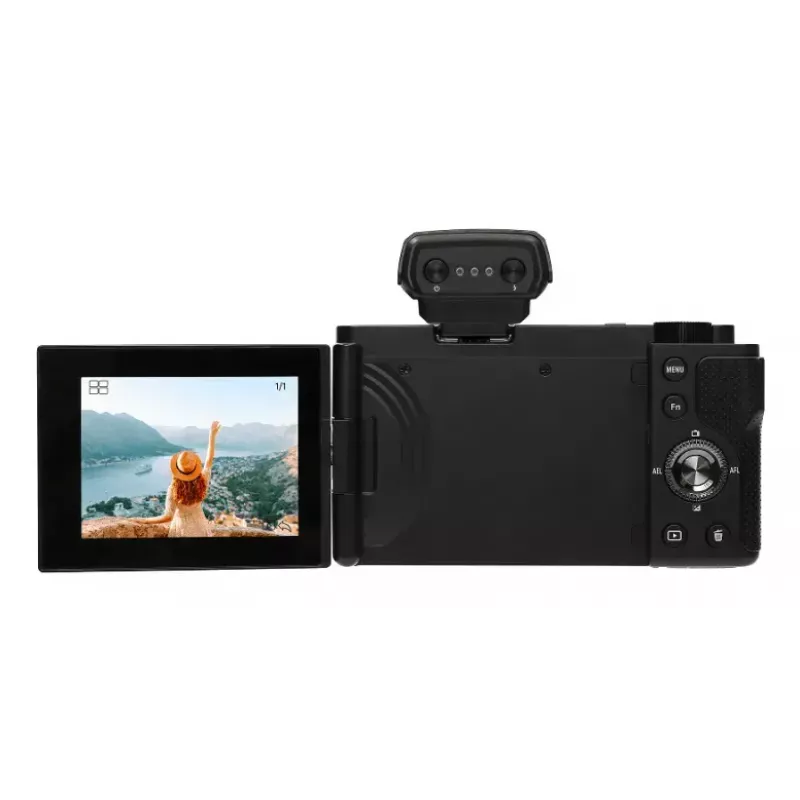 Compact camera AgfaPhoto Realishot C110 — 24 MP, 1/3.06 inch CMOS, 3x optical zoom, 4K, Wi‑Fi, 2.8 inch touchscreen, black