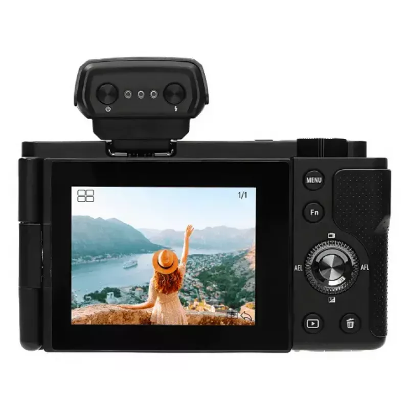 Compact camera AgfaPhoto Realishot C110 — 24 MP, 1/3.06 inch CMOS, 3x optical zoom, 4K, Wi‑Fi, 2.8 inch touchscreen, black