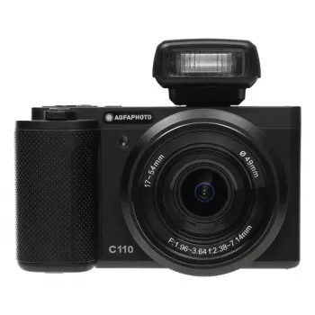 Compact camera AgfaPhoto Realishot C110 — 24 MP, 1/3.06 inch CMOS, 3x optical zoom, 4K, Wi‑Fi, 2.8 inch touchscreen, black