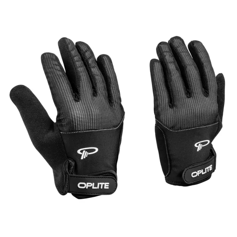 Oplite Simracing Gloves L Black Faux Leather Polyester Silicone Spandex