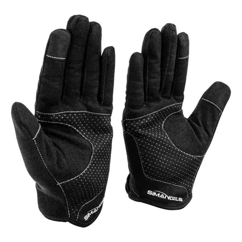 Oplite Simracing Gloves L Black Faux Leather Polyester Silicone Spandex