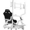 Flight/racing simulator monitor stand Oplite OP-SMS-GTRW White 40 inch