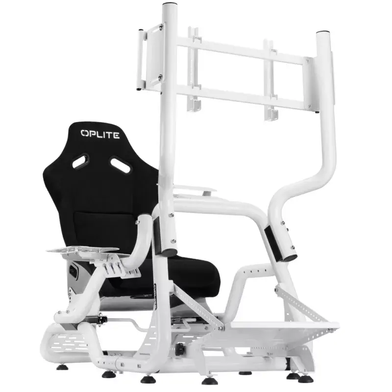 Flight/racing simulator monitor stand Oplite OP-SMS-GTRW White 40 inch