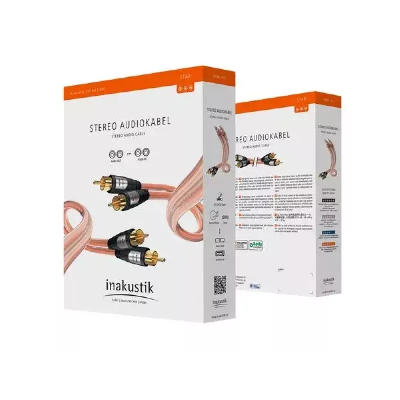 Audio Cable Inakustik 00304107 0.75m RCA Transparent