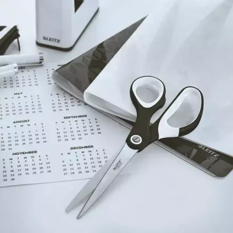 Scissors Leitz WOW Straight Cut Black White