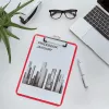Clipboard Leitz WOW A4 Metal Red 80 sheets