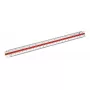 Ruler Wedo 52 55001 300 mm Plastic Red White 1 pc