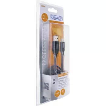 USB Cable Schwaiger CK 3141 USB 3.2 Gen 1 1m USB A USB C Black
