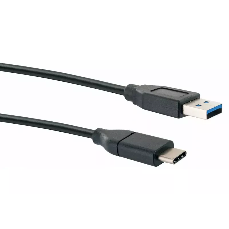 USB Cable Schwaiger CK 3141 USB 3.2 Gen 1 1m USB A USB C Black