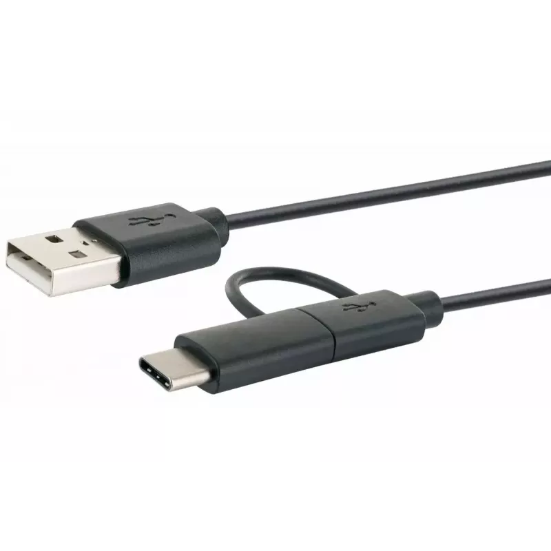 USB Cable Schwaiger CK 3112 USB 2.0 1m USB A Micro-USB B Black