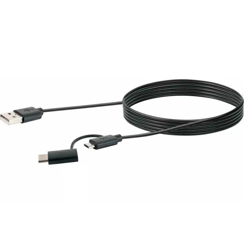 USB Cable Schwaiger CK 3112 USB 2.0 1m USB A Micro-USB B Black