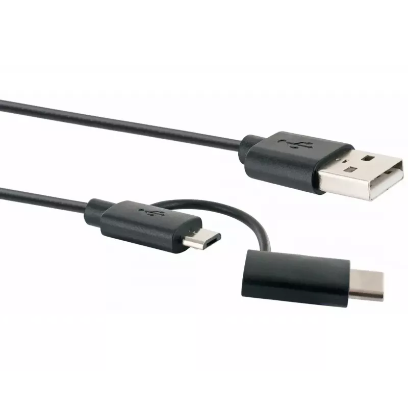 USB Cable Schwaiger CK 3112 USB 2.0 1m USB A Micro-USB B Black