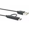 USB Cable Schwaiger CK 3112 USB 2.0 1m USB A Micro-USB B Black