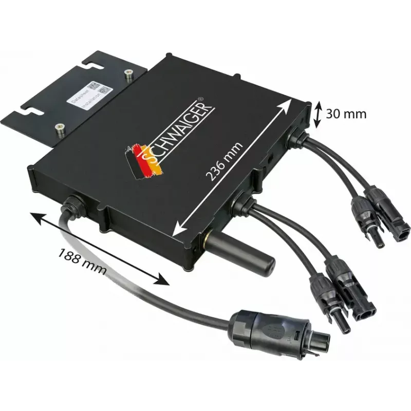 Power inverter SCHWAIGER SOWR0806 — indoor, IP67 protection, black