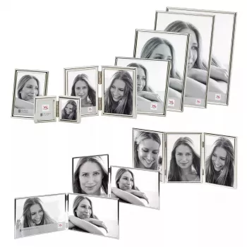 Walther Chloe WD219VS Double Picture Frame, 2 x 9 x 13 cm, Silver, Landscape