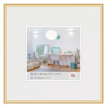 Single picture frame Walther Design KV330G Gold 18x18 cm