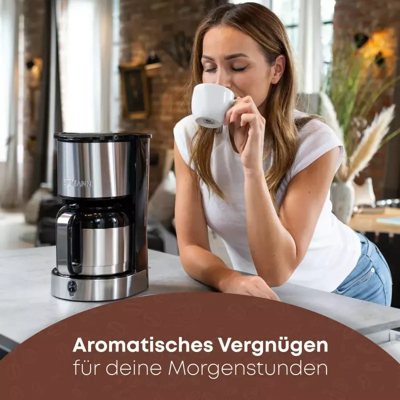 Drip coffee maker BOMANN KA6066CB 1.2 L water tank, 10 cups, black & stainless steel