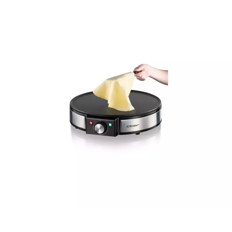 Cloer 6630 Crepe Maker 2 Crepes Black Stainless Steel 30 cm